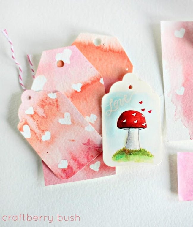 Red Mushroom Love Tags