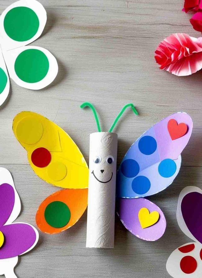 Toilet Paper Roll Butterflies Flutter