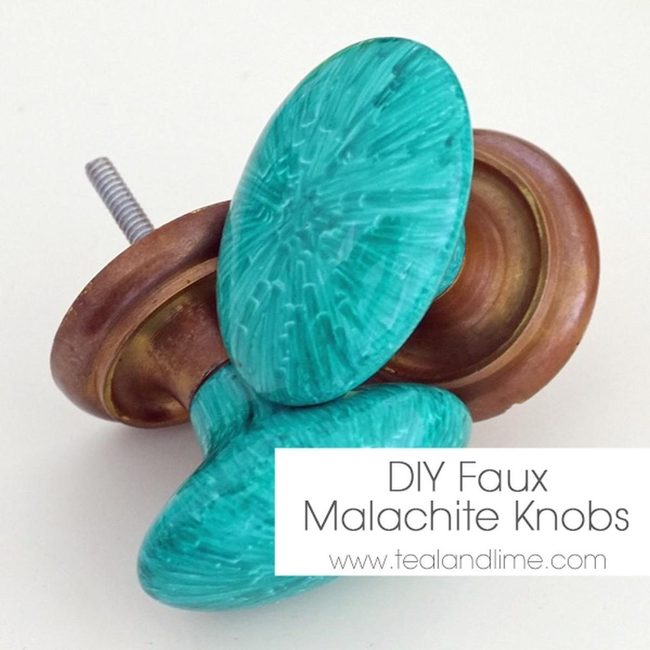 Green Malachite Stone Knobs