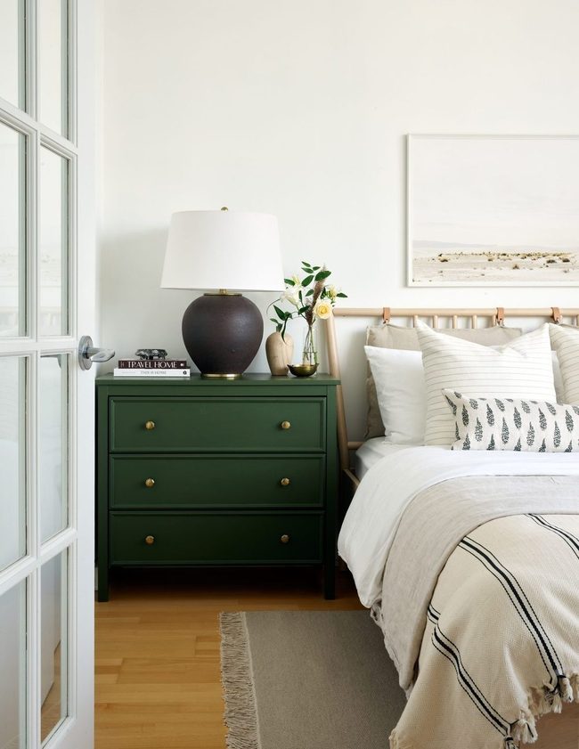 Olive Green Custom Dresser Nightstands
