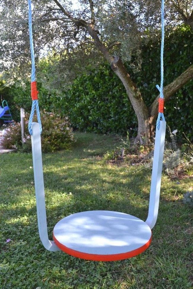 Orange Rimmed Swing In Green