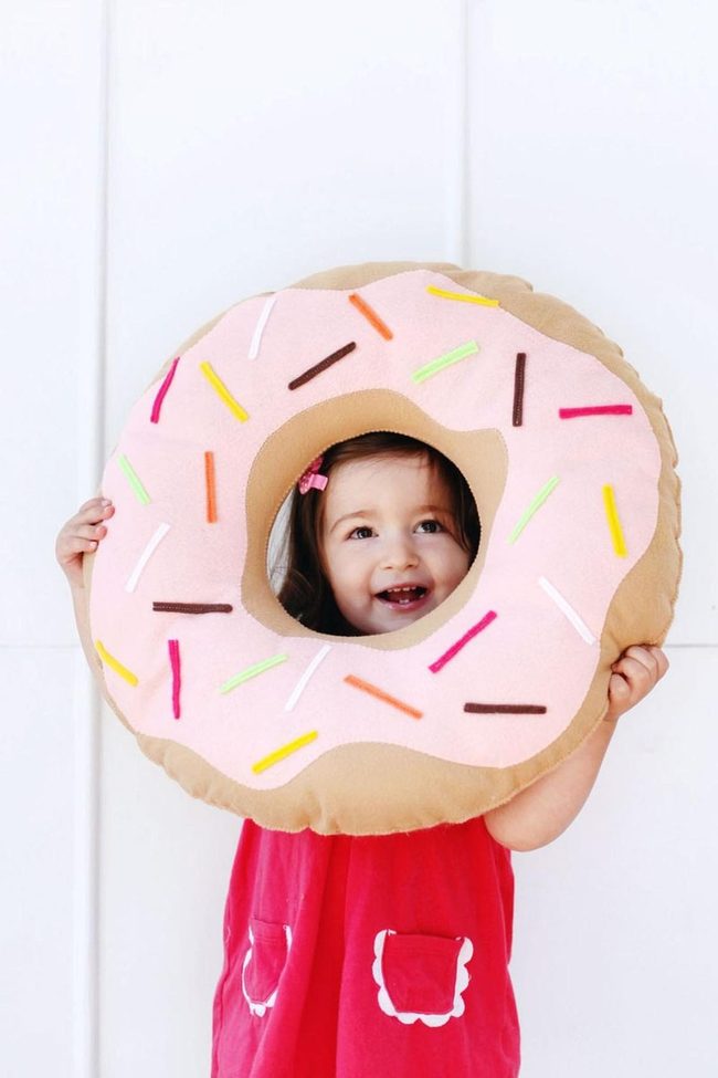 Candy Pink Frosted Donut Pillows