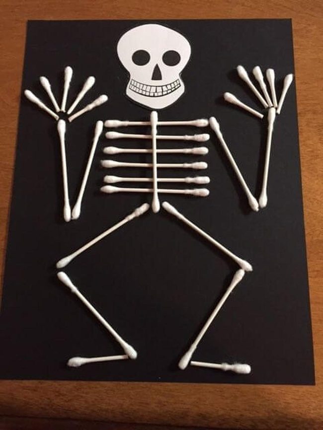 White Cotton Swab Skeleton