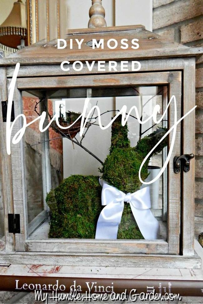 Moss Bunny Lantern Light