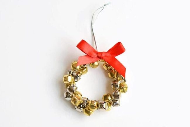Golden Jingle Bells Christmas Ornaments