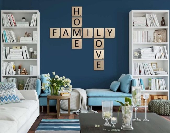 Oversized Scrabble Letters Wall Art