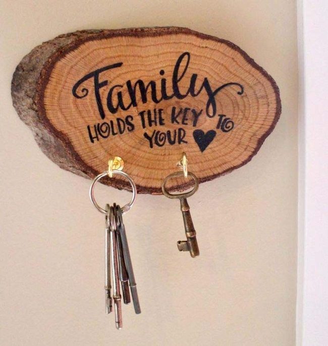 Burned Wood Key Keeper