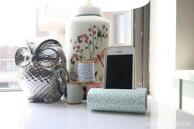 Patterned Paper Phone Holder