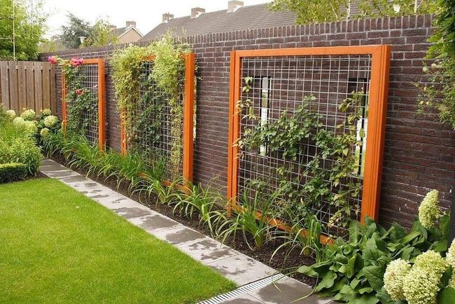Orange Geometric Trellis Garden