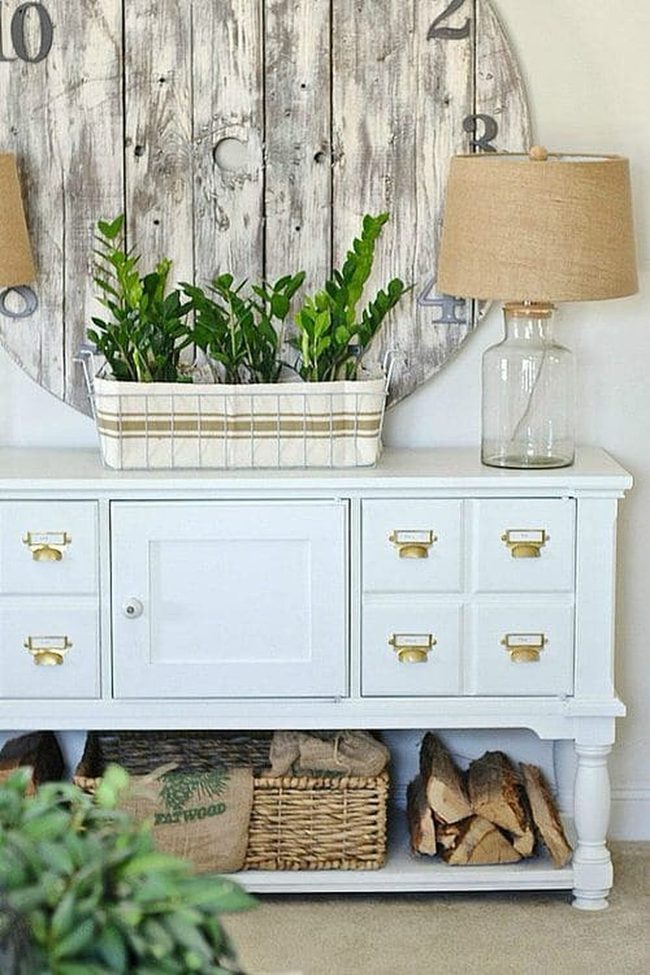 Fabric-Draped Plant Baskets