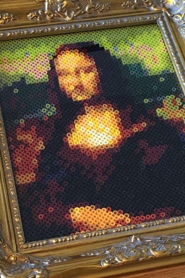 Colorful Beads Transform Classic Art