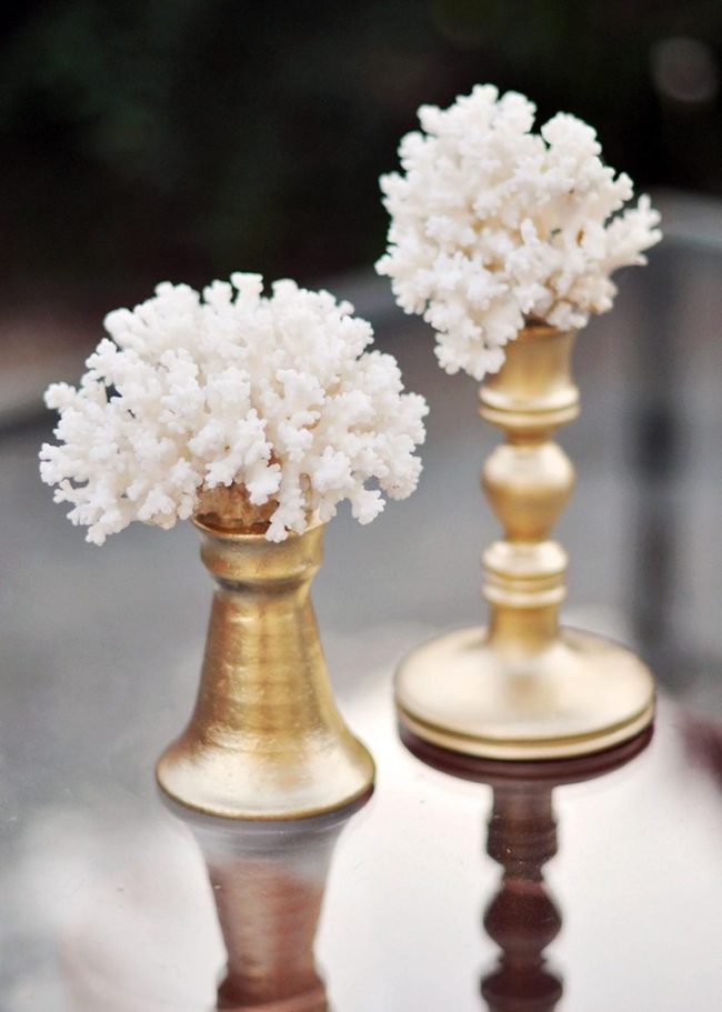 Gold Coral Glass Luminescence