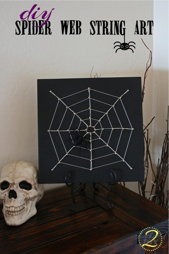 Black String Spider Web Halloween