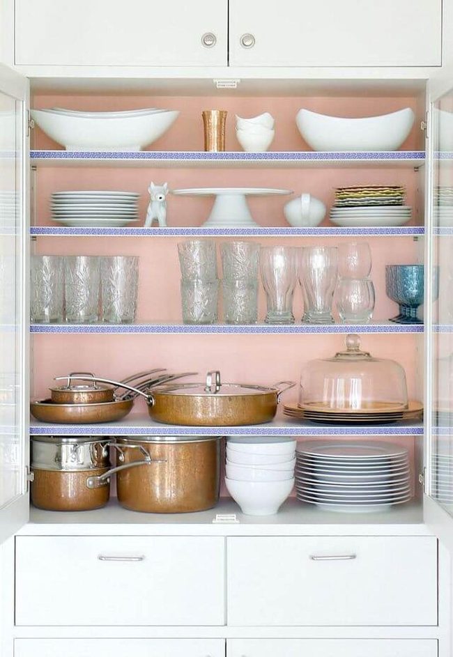 Colorful Paper Cabinet Transformation Budget