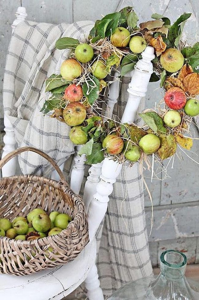 White Chair Green Apple Harvest