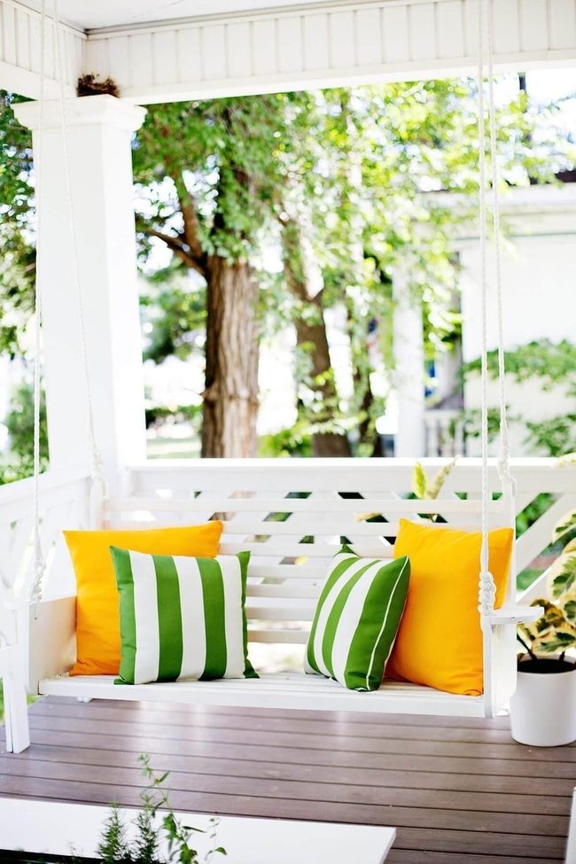 Natural Wood Porch Swing