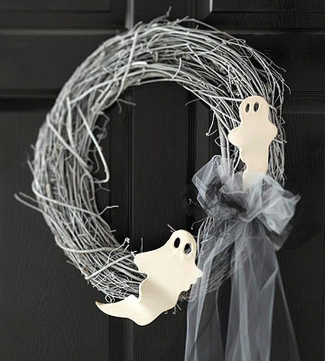 Pale Gray Branches With Staring Ghosts