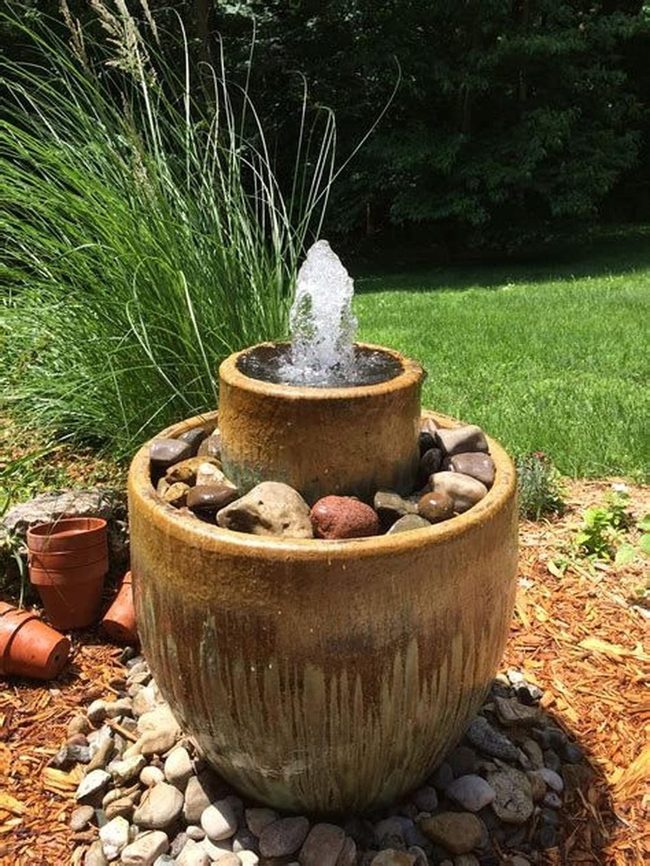 Cascading Clay Water Feature Garden