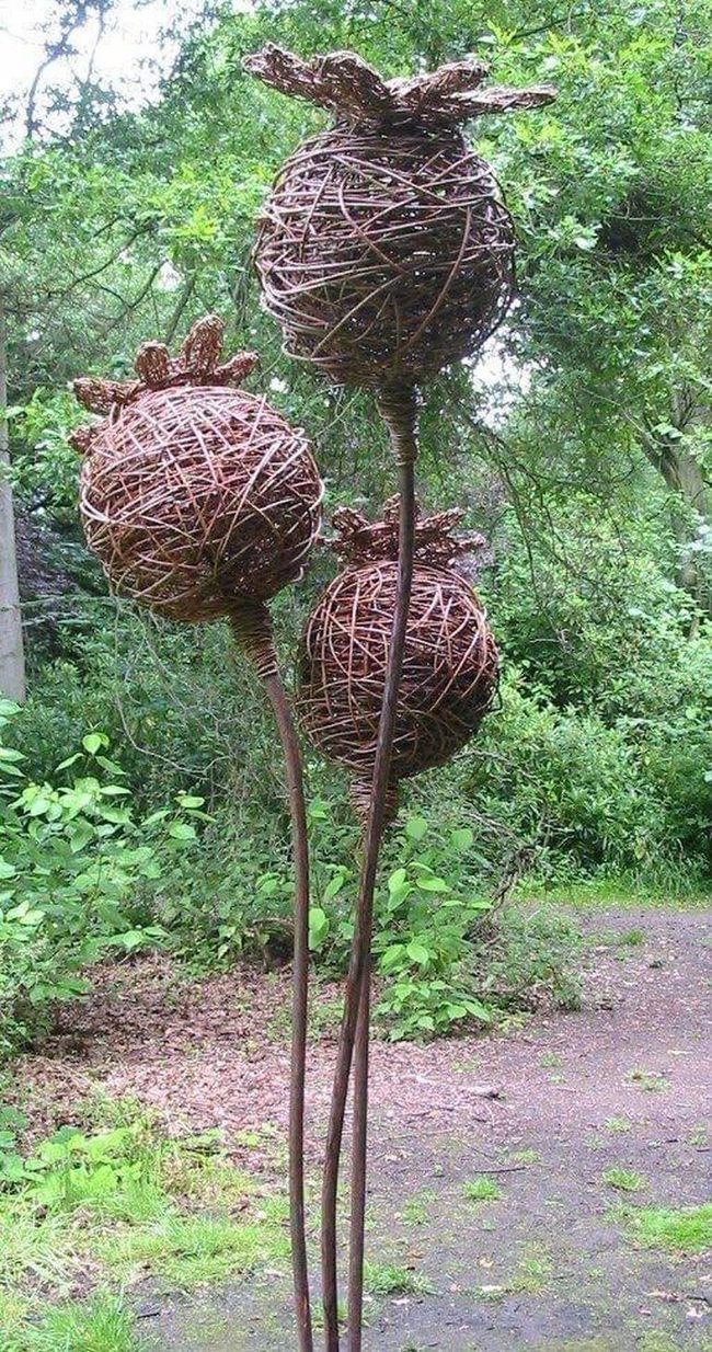 Rust Metal Garden Spheres