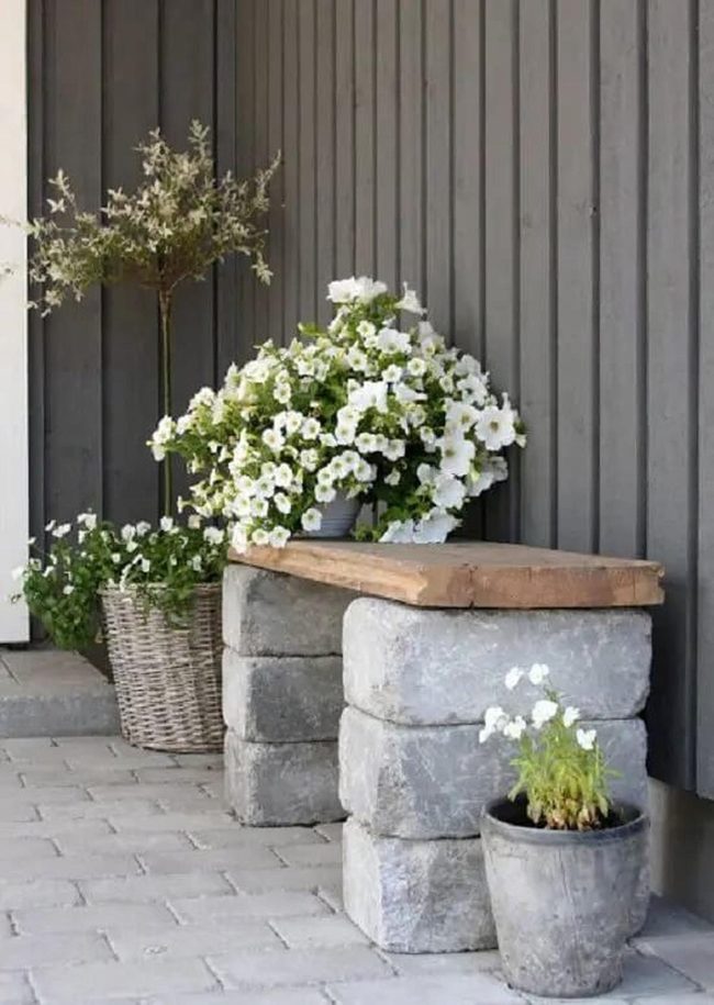 Stone Bench Garden Nook