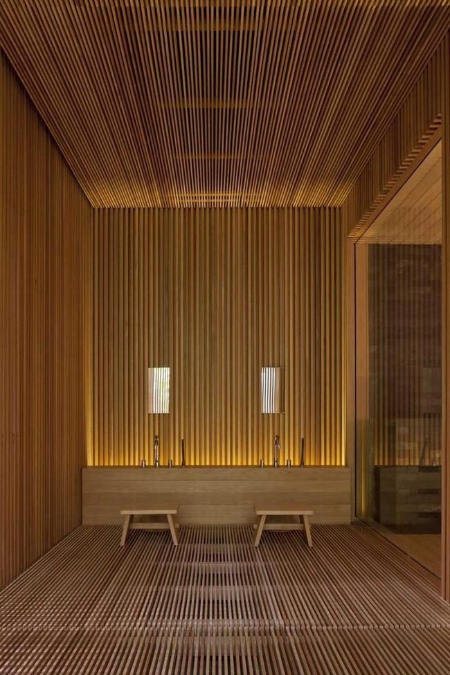 Wooden Slats Expand Small Spaces