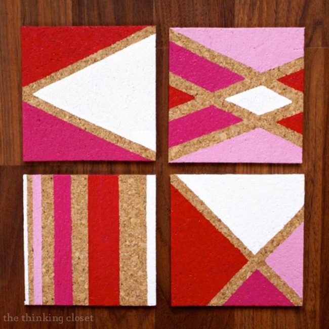 Painted Cork Coasters Personal Art