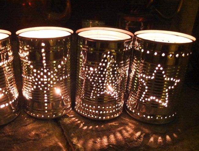 Starlight Tin Can Lanterns