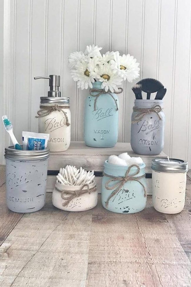 Clear Glass Jars With Twine