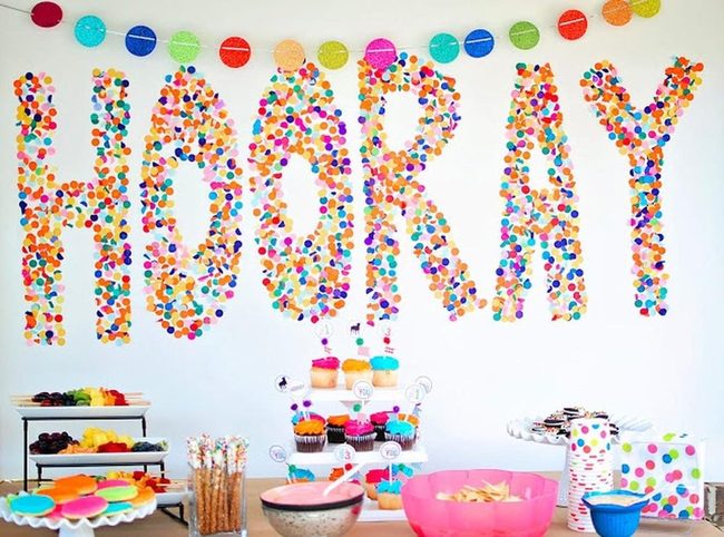 Colorful Dots Spell Celebration