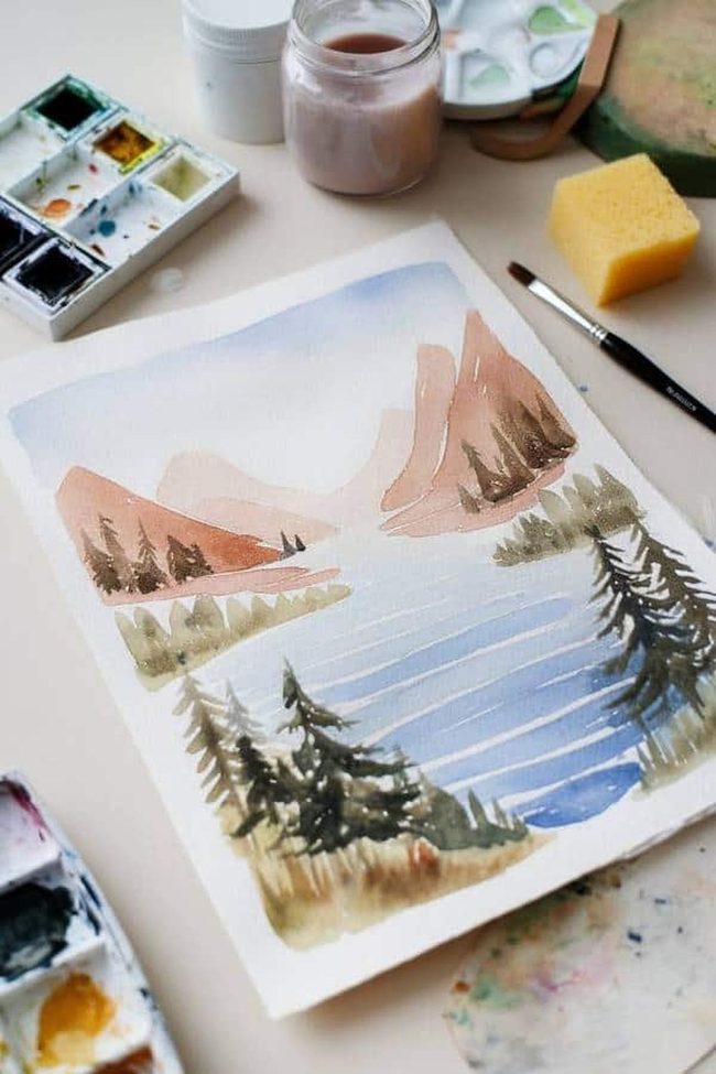 Flowing Watercolor Unique Landscapes