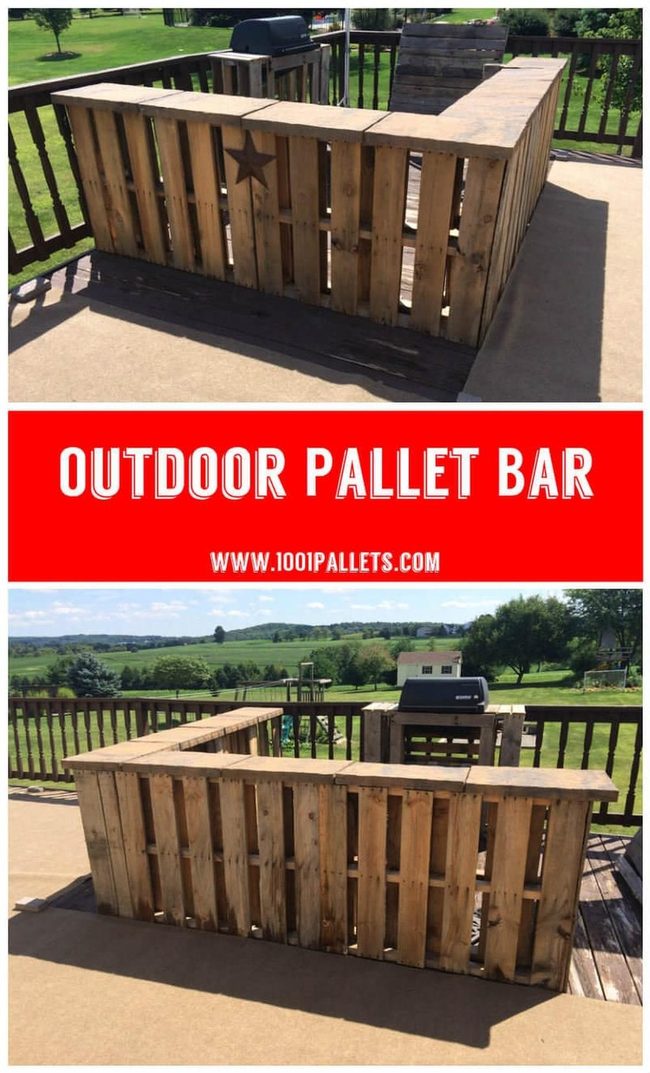 Weathered Wood L-Shaped Bar