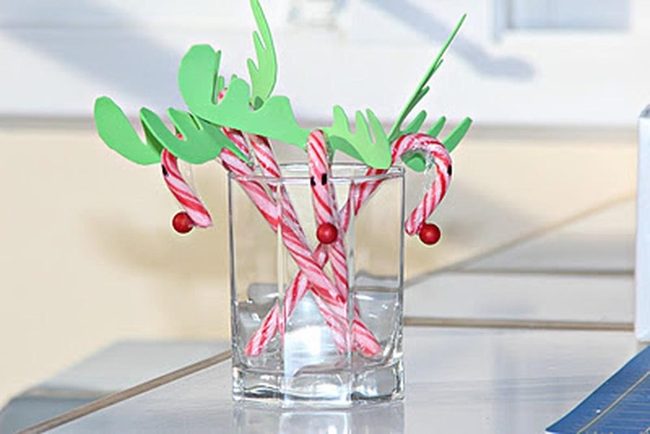 Striped Candy Canes With Antlers