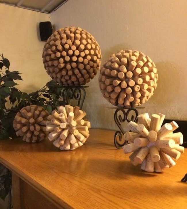 Cork Sphere Natural Decor
