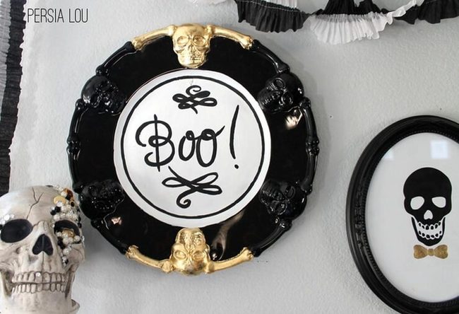Black White Gold Skull Celebration