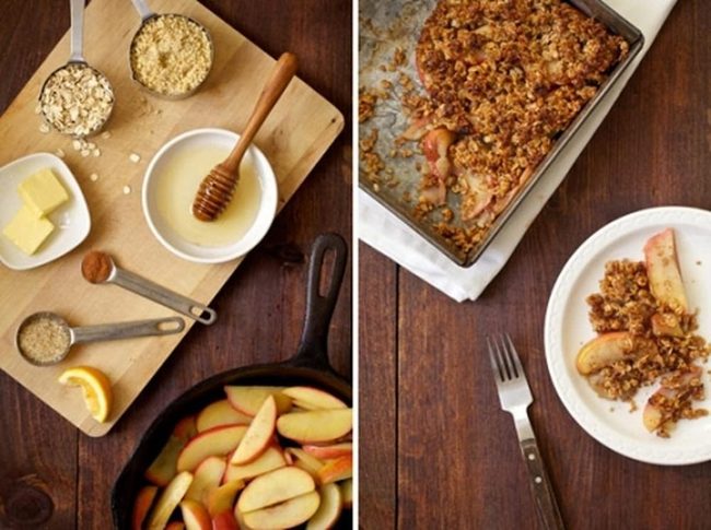 Golden Skillet Apple Crumble