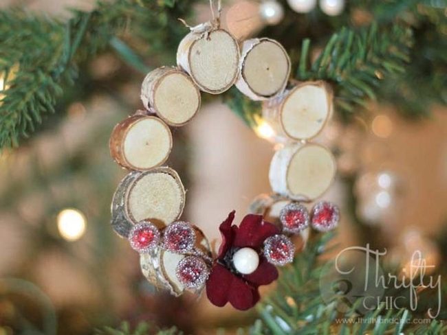 Natural Wood Circle Wreath