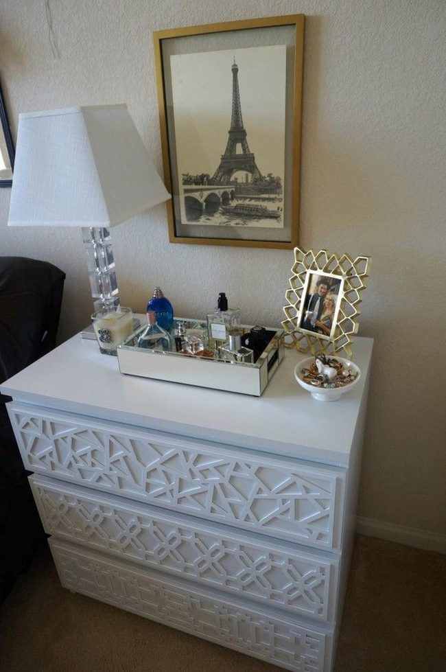 White Carved Dresser With Parisian Elegance
