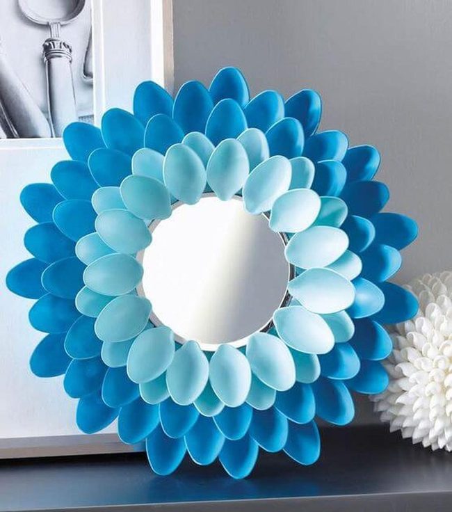 Blue Petals Mirror Reflection