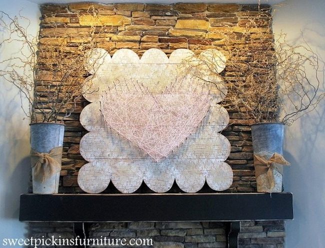Handcrafted Heart Stone Wall