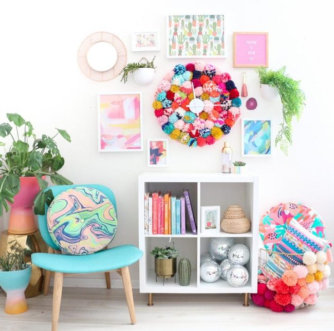 Geometric Wall Art Pops Color