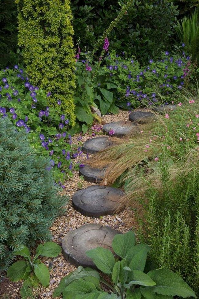 Wood Slice Garden Pathways