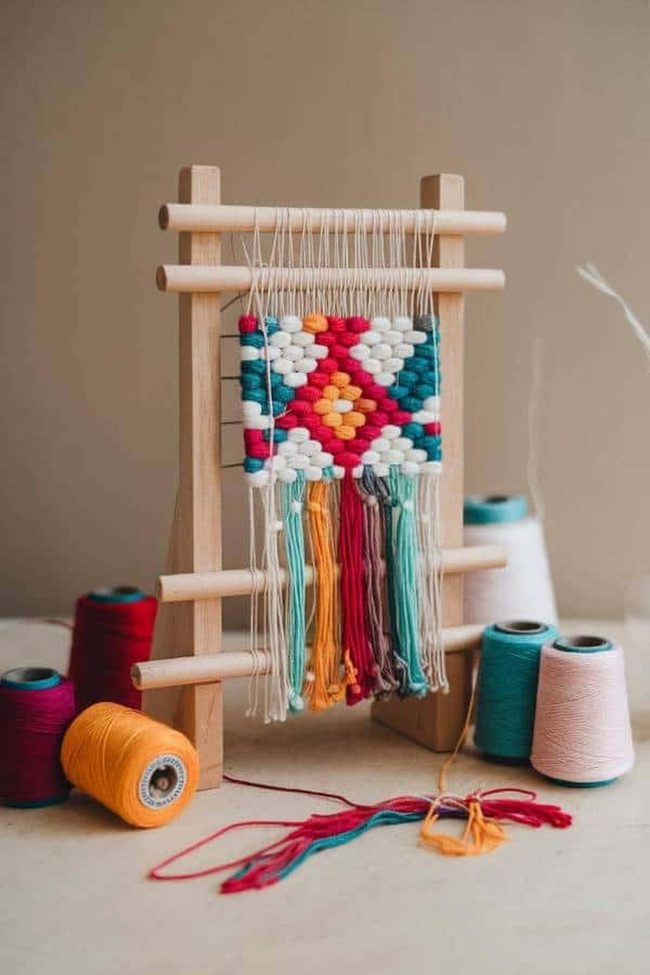 Colorful Yarn Woven Wall Art