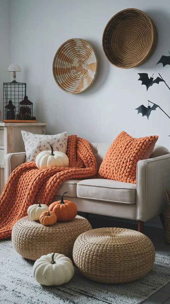 Cream Pumpkins Burnt Orange Autumn