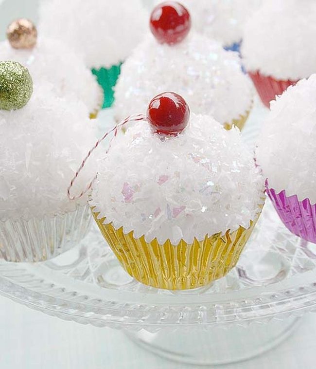 Pink Frosted Styrofoam Cupcakes