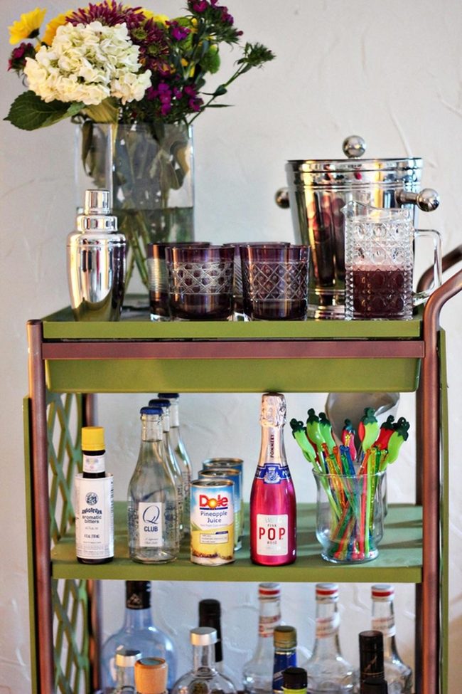 Emerald Green Cart Copper Cocktails