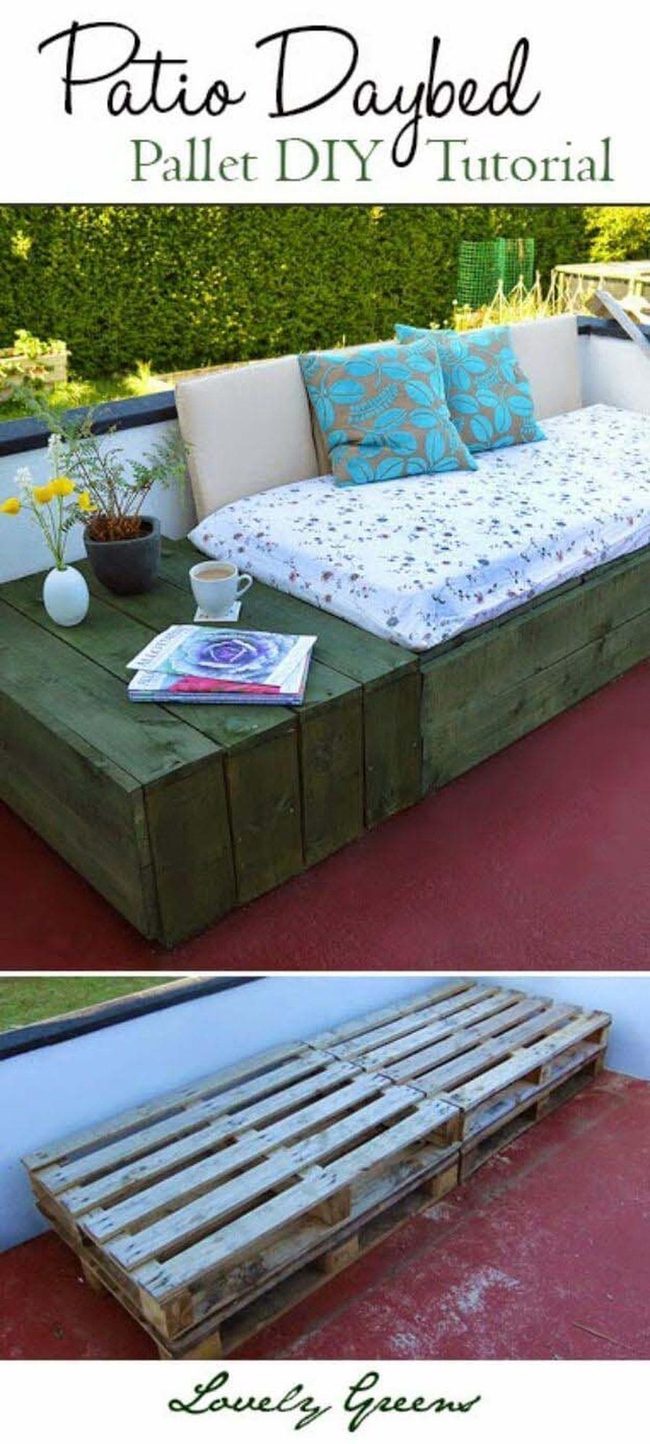 Stacked Pallet Outdoor Seating