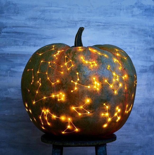 Carved Pumpkin Constellation Lanterns