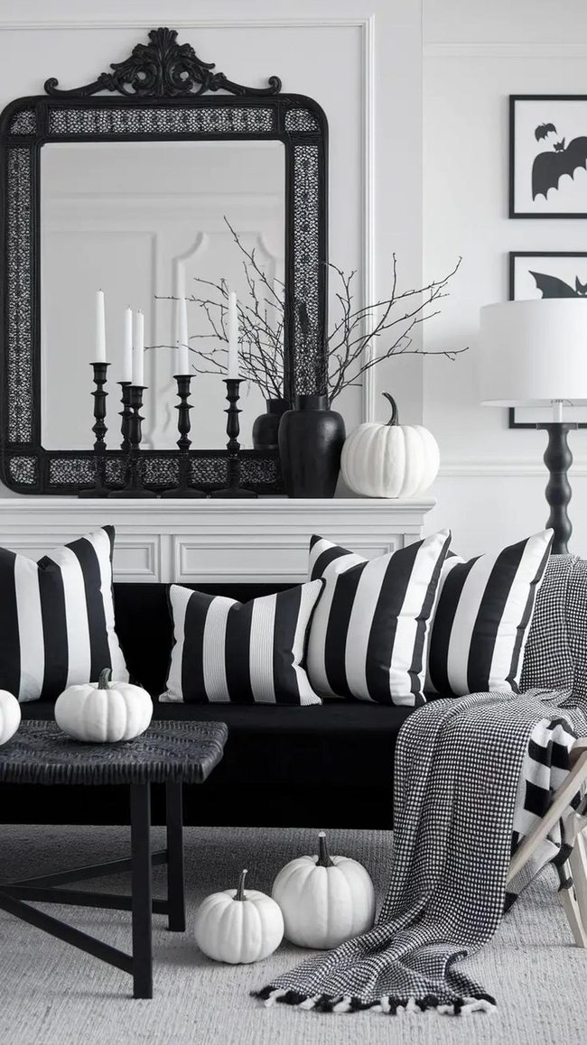 Black And White Halloween Elegance