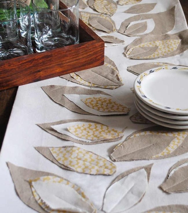 Natural Wood Trays With Patterned Plates