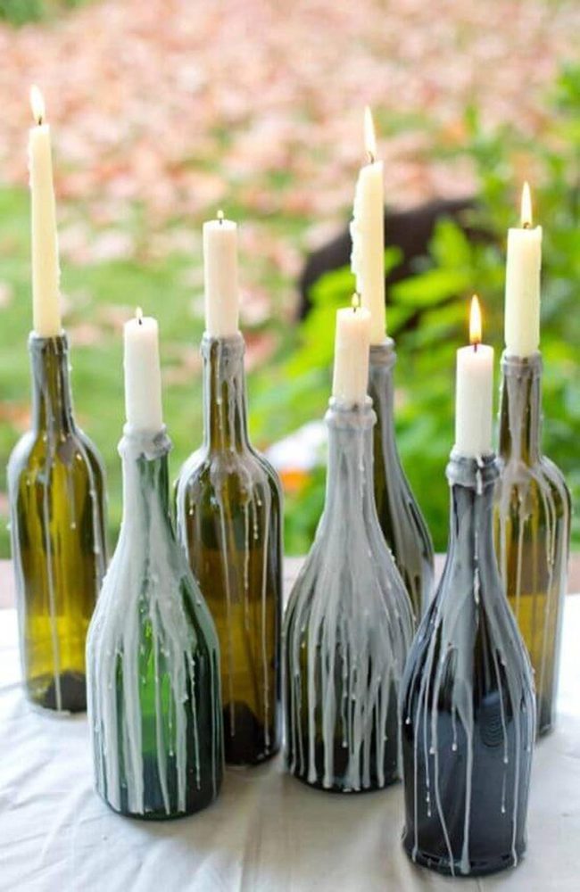 Green Dripping Wax Candles